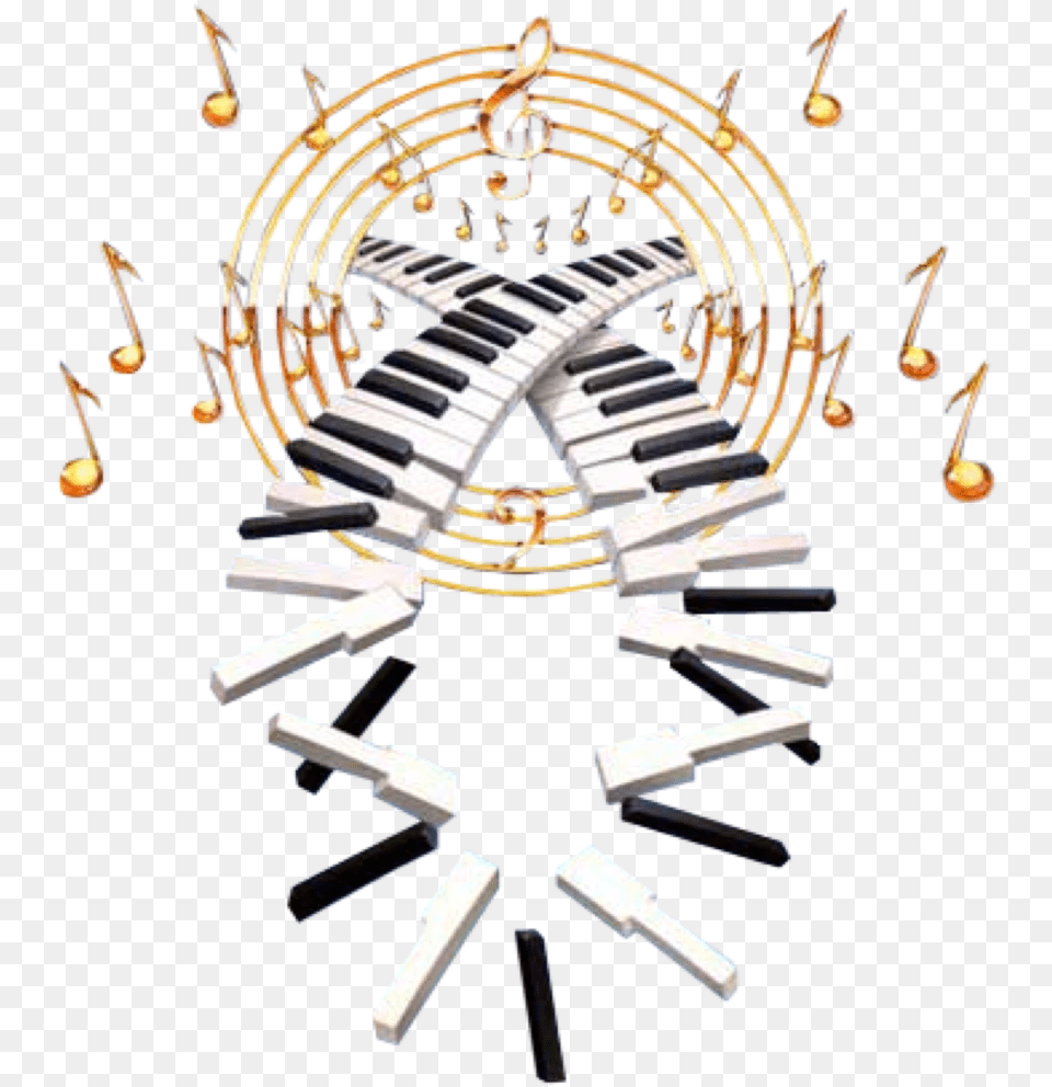 Gold Music Notes Notas Musicais Gif Free Png