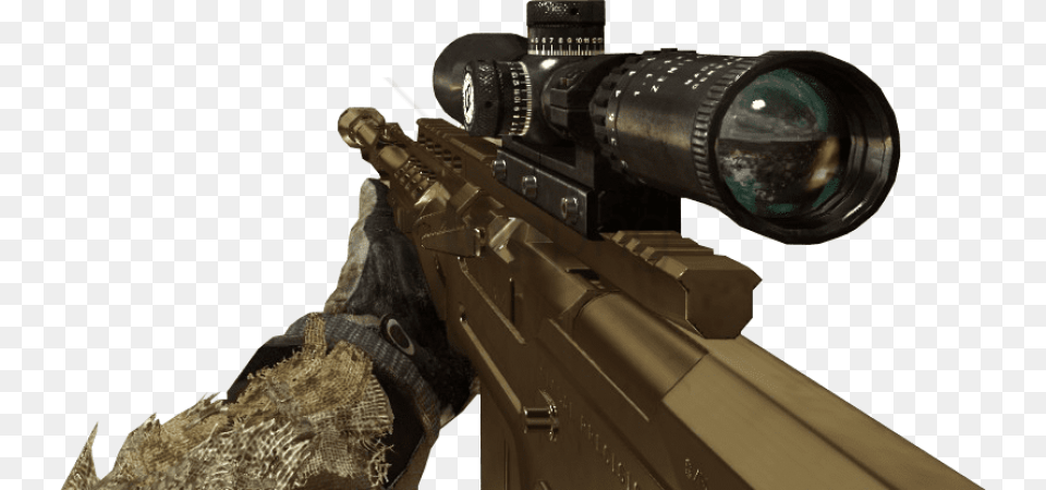 Gold Mw3 As50 Gold, Firearm, Gun, Person, Rifle Png