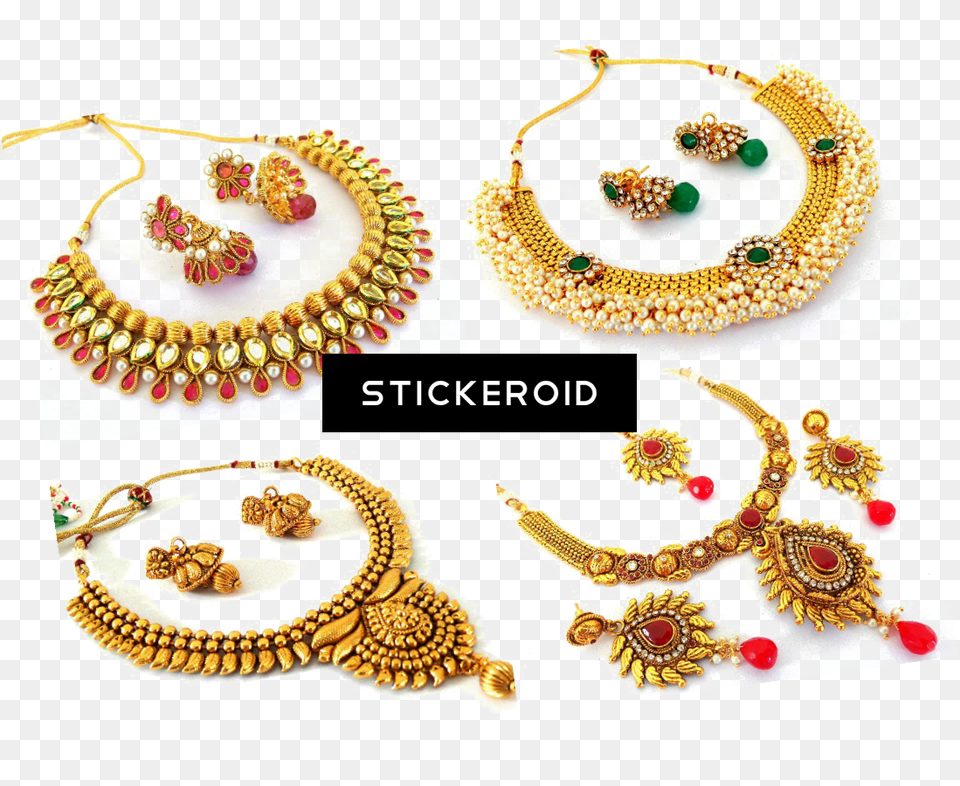 Gold Necklace Accessories Jewellery Necklace Set, Earring, Jewelry Free Transparent Png