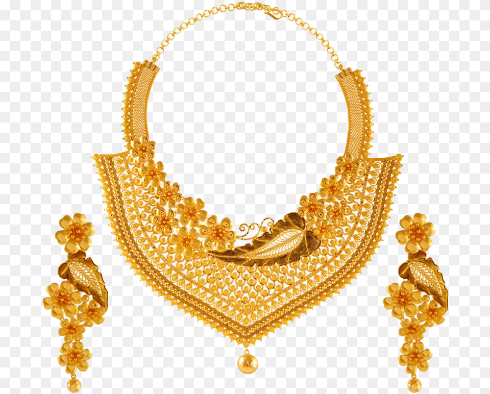 Gold Necklace Free Background 22kt Gold Necklace Set, Accessories, Jewelry, Diamond, Gemstone Png