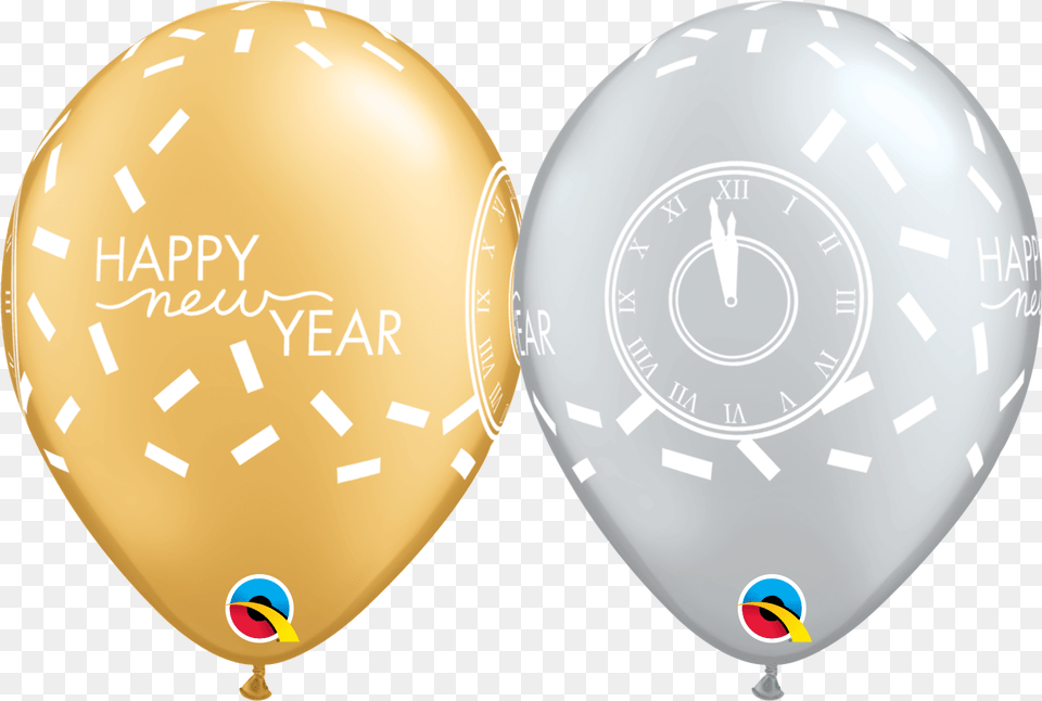 Gold New Year Confetti Countdown Balloons, Balloon Png