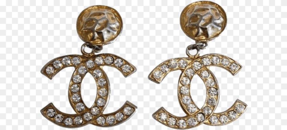 Gold Niche Aesthetic Freetoedit Gold Chanel Drop Earrings, Accessories, Diamond, Earring, Gemstone Png Image