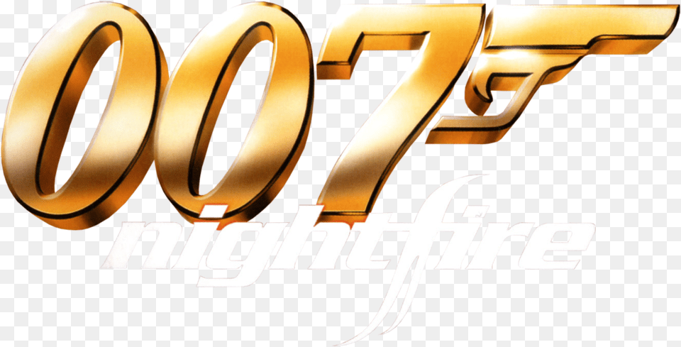 Gold Nightfire James 007 Goldeneye Transparent 007 Logo, Text, Machine, Wheel, Number Free Png