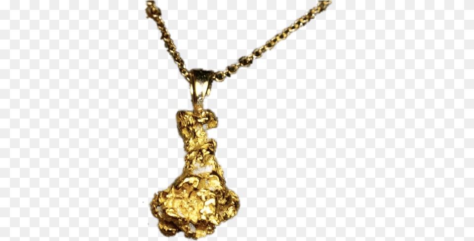 Gold Nugget Necklace Pendant Locket, Accessories, Jewelry, Diamond, Gemstone Png Image