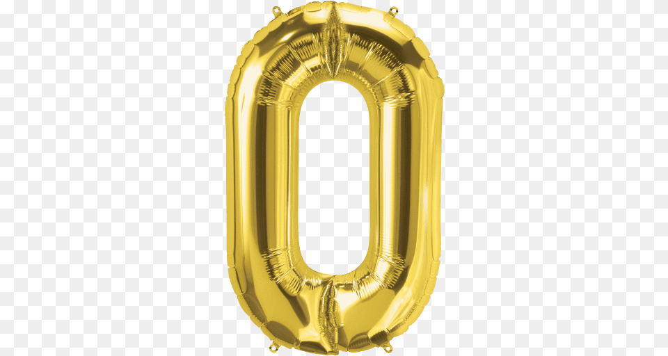 Gold Number 0 Balloon Rose Gold Number 0 Balloons, Aluminium, Text Free Transparent Png