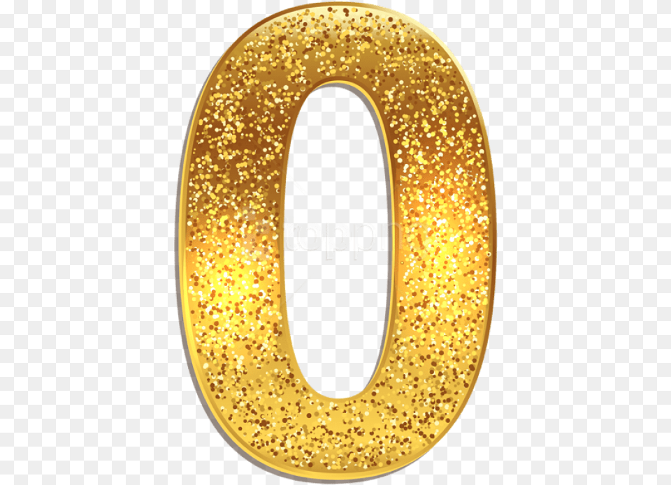 Gold Number 0 Clipart, Symbol, Text Free Transparent Png