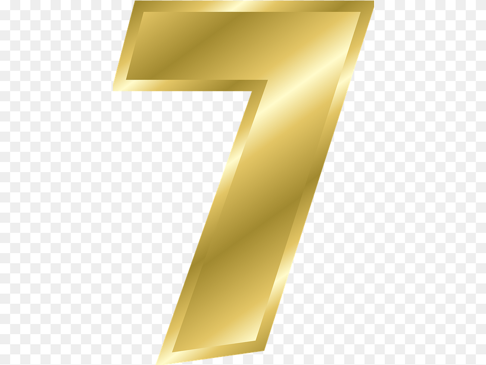Gold Number 7 Transparent Transparent Background Gold Number, Symbol, Text Png