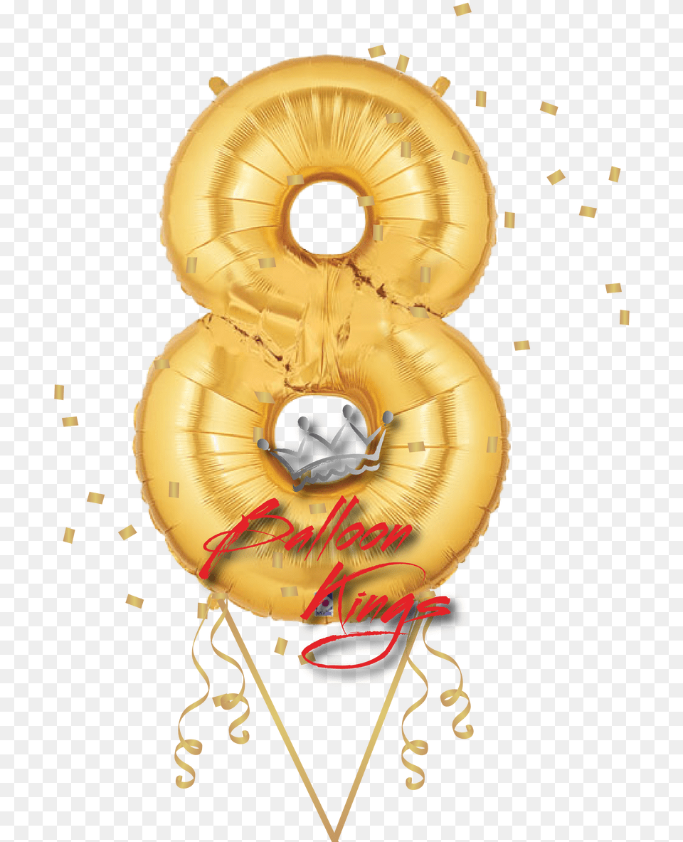Gold Number Chelovechki Iz Folgirovannih Cifr, Symbol, Text, Balloon Free Png Download