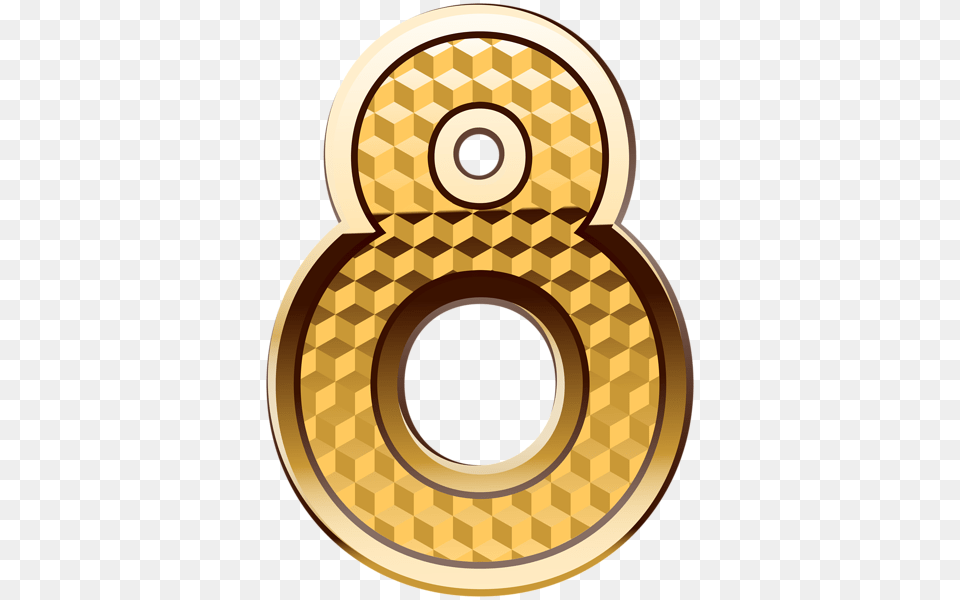 Gold Number Eight Clip Art, Symbol, Text Free Png