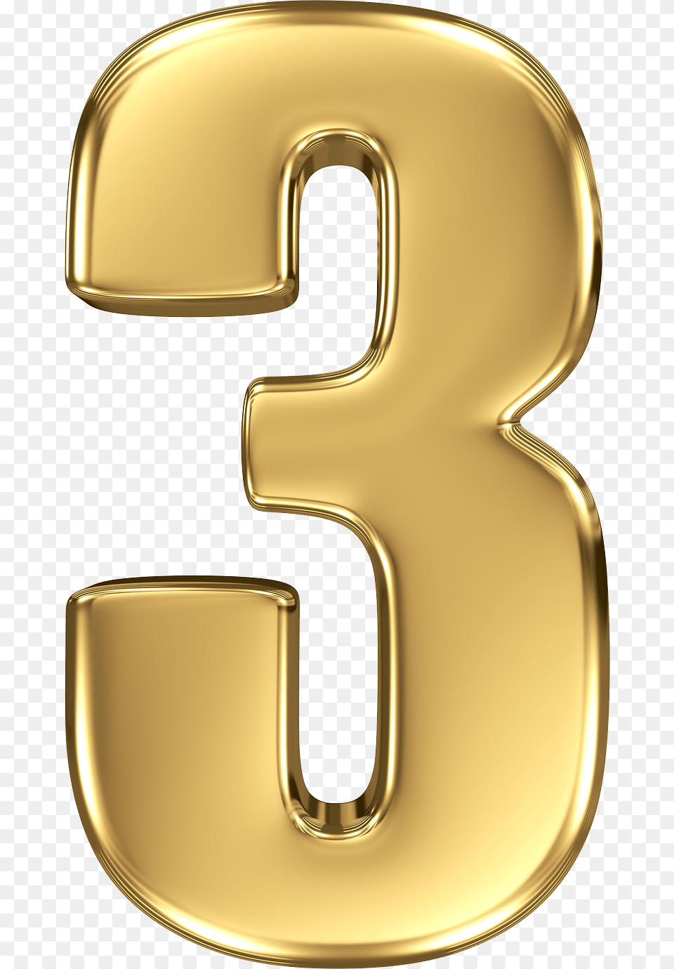 Gold Number Transparent Background 3 Transparent, Symbol, Text Png