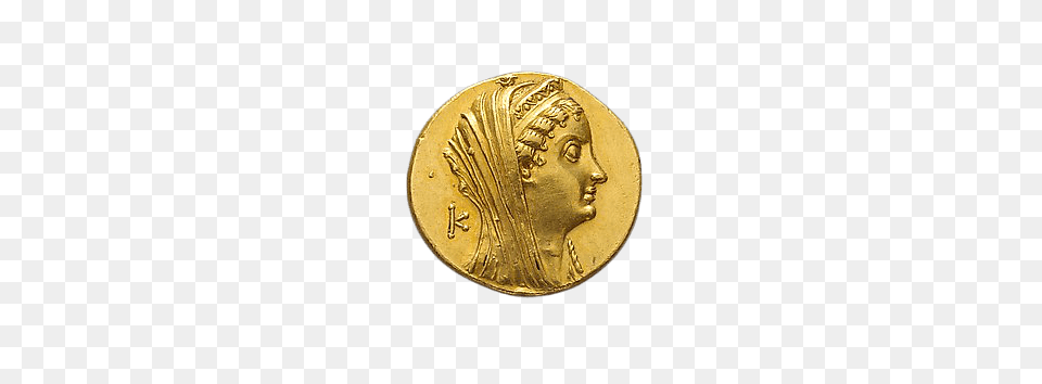Gold Oktadrachm Coin Ptolemy Ii, Bronze, Accessories, Jewelry, Locket Png Image