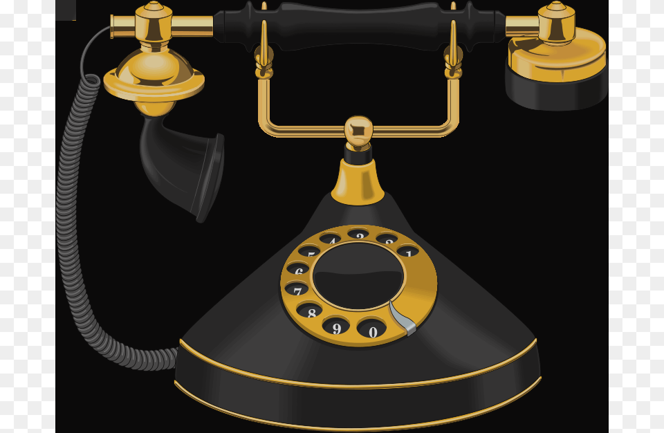 Gold Old Phone Clipart Old Phone Clipart Phone Vector, Electronics, Dial Telephone Png