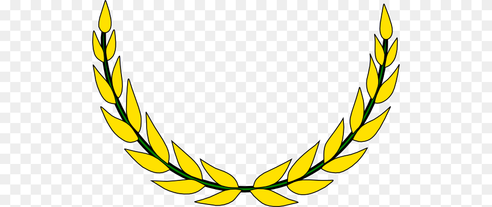 Gold Olive Wreath Clip Art, Pattern, Leaf, Plant Free Png Download