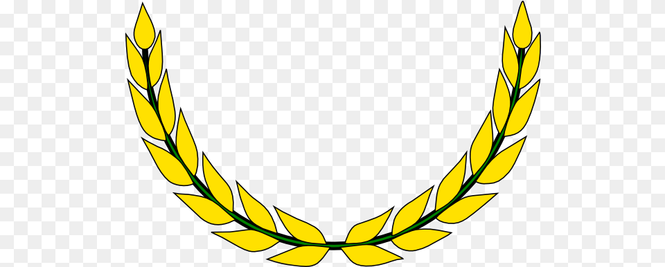 Gold Olivewreath3 Clip Art At Clkercom Vector Clip Art Yellow Wreath Vector, Emblem, Symbol, Logo Free Transparent Png