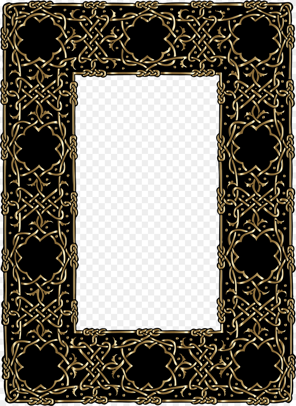 Gold Ornate Geometric Frame Clip Arts Celtic Knot Frame, Home Decor, Rug, Blackboard Free Png Download