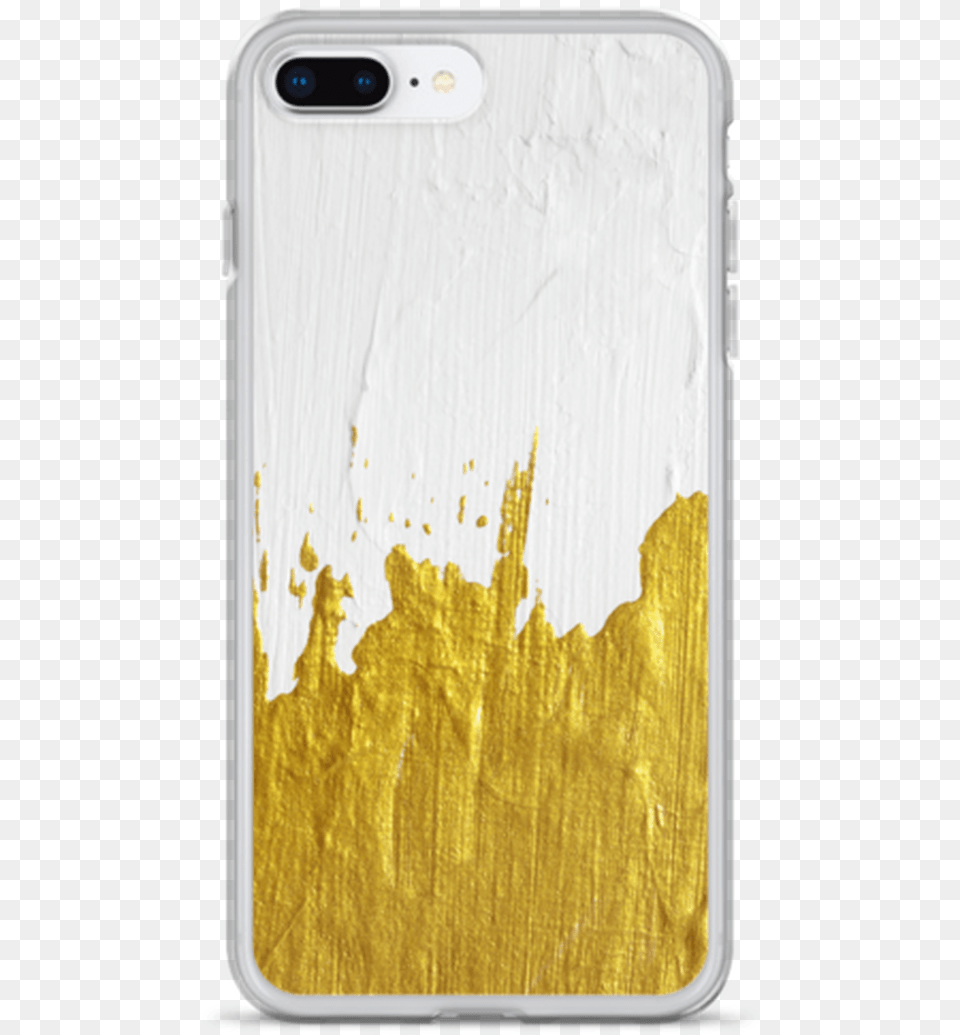 Gold Paint On White Iphone Case Iphone, Electronics, Mobile Phone, Phone Free Transparent Png