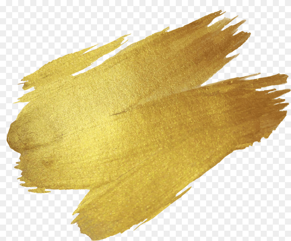 Gold Paint Smudge Goldsmudge Goldpaint Nice Brush Stroke, Leaf, Plant, Flower, Home Decor Free Png Download