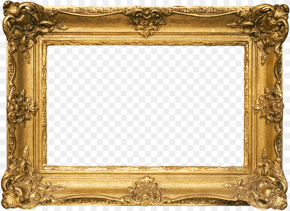 Gold Painting Frame, Blackboard Free Png Download