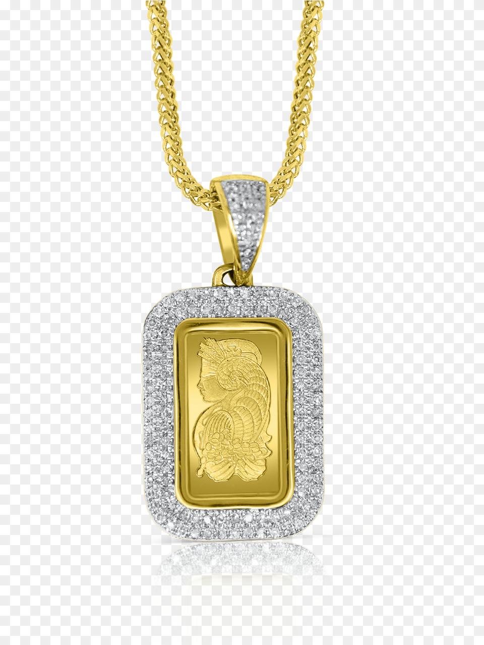 Gold Pamp Suisse Bar Pendant 033ct With Chain Locket, Accessories, Jewelry, Necklace Free Transparent Png