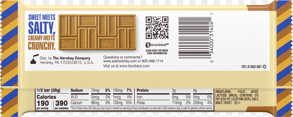 Gold Peanuts And Pretzels Candy Bar, Text, Paper, Qr Code Png Image