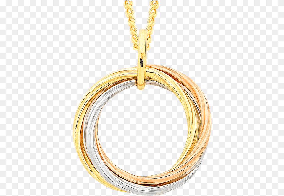 Gold Pendant Three Tone Gold Circle Pendant Three Gold Pendant, Accessories, Jewelry, Necklace, Smoke Pipe Free Png Download
