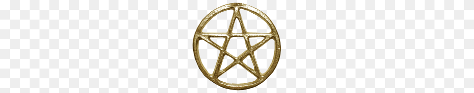 Gold Pentacle, Badge, Cross, Logo, Symbol Png Image