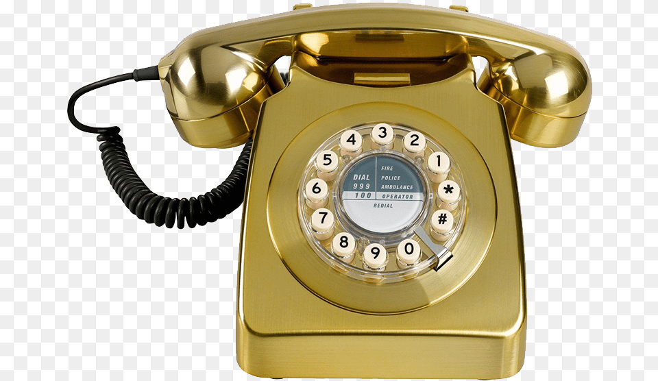 Gold Phone No Background Image 1960s Retro Style Desk Telephone Series 746 Wild, Electronics, Dial Telephone Free Transparent Png