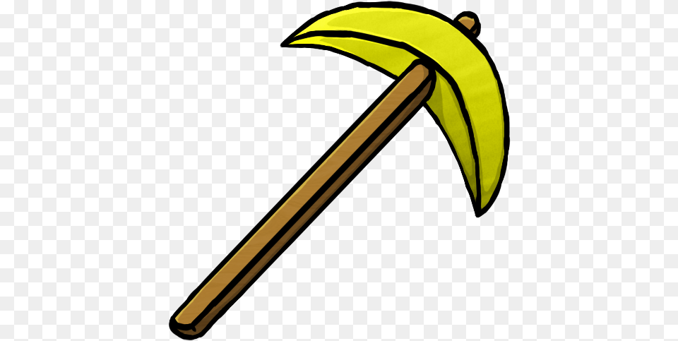 Gold Pickaxe Icon Pickaxe, Device, Hoe, Tool, Blade Free Png