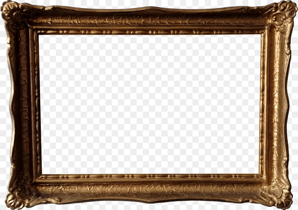 Gold Picture Frame 2 Picture Frame, Blackboard, Mirror Png Image