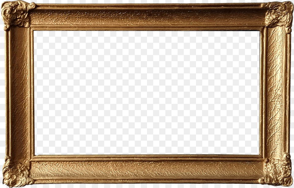 Gold Picture Frame 3 Marco De Madera Antiguo, Blackboard Free Transparent Png
