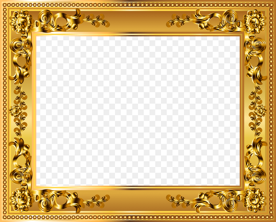 Gold Picture Frame Border, Handrail, Coil, Spiral Png Image