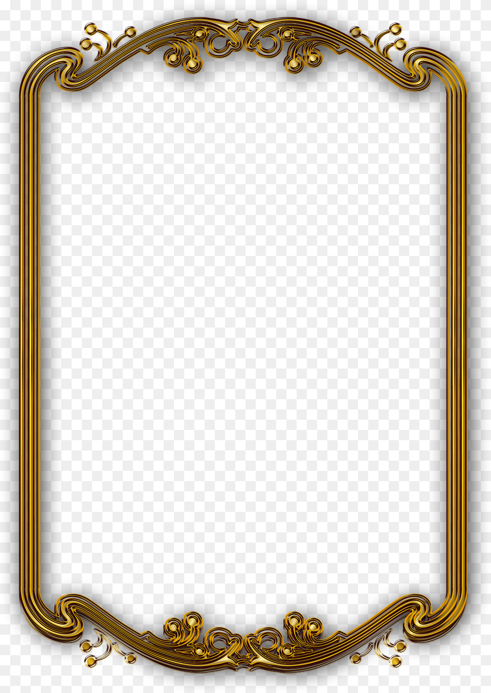 Gold Picture Frame Line Classical Clipart Hd Clipart Transparent Photo Frame, White Board, Mirror, Oval, Photography Free Png Download