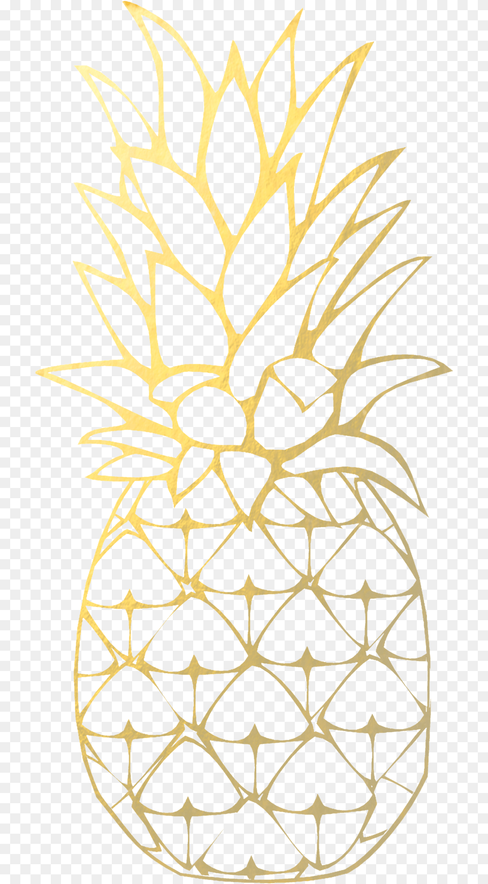 Gold Pineapple Image Gold Pineapple, Plant, Stencil, Accessories, Pattern Free Transparent Png