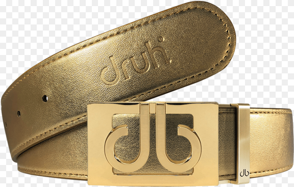 Gold Plain Textured Leather Belt With Gold Thru Buckle Belt, Accessories, Bag, Handbag Png Image