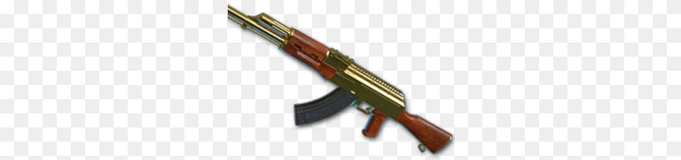 Gold Plate Akm Gold Plate Akm Pubg, Firearm, Gun, Rifle, Weapon Free Transparent Png