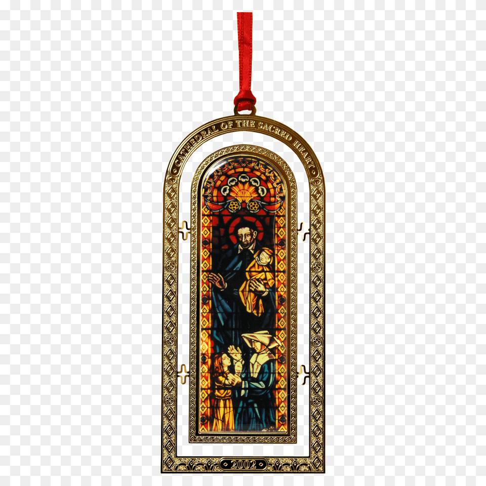 Gold Plated Brass Ornament With Flat Back Stained Glass, Art, Adult, Male, Man Free Transparent Png