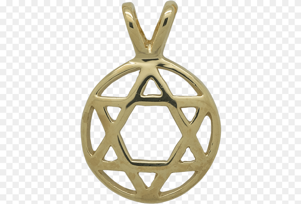 Gold Plated Double Bail Star Of David Locket, Accessories, Pendant Free Png