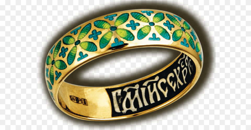 Gold Plated Orthodox Ring With Enamel Ring, Accessories, Jewelry, Ornament, Bangles Free Transparent Png