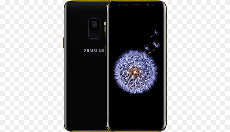 Gold Plated Samsung Galaxy S9 Dual Sim Black Fond Cran, Electronics, Flower, Phone, Plant Free Png