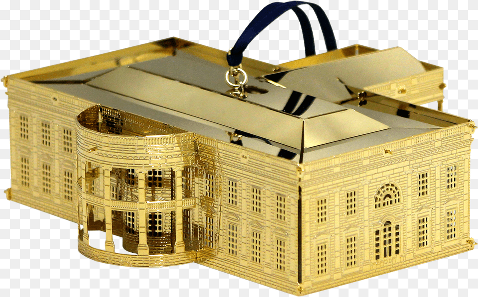 Gold Plated White House, Architecture, Building, Treasure, Box Png Image