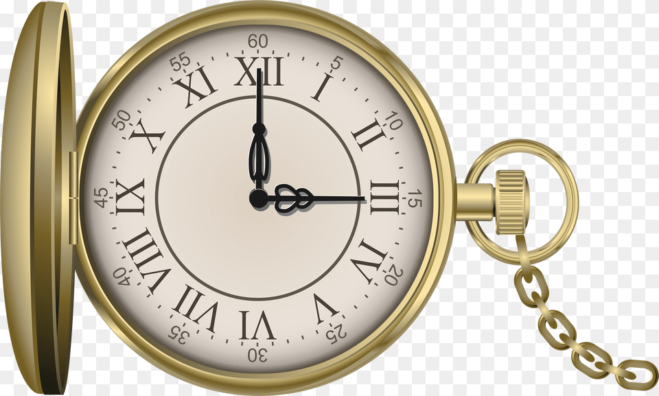 Gold Pocket Watch Clip Art Clock Png Image