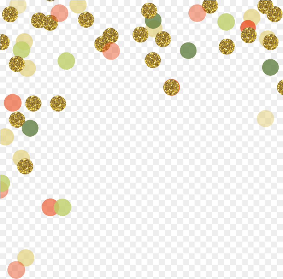 Gold Polka Dot Clipart Gold Polka Dot Border, Lighting, Confetti, Paper Free Png Download