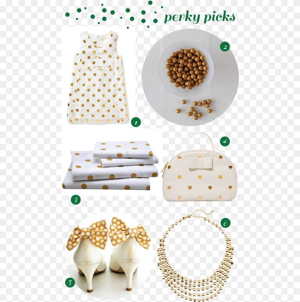 Gold Polka Dot Picks Gold Dot Sheet Set Full Land Of Nod Kids Sheets, Accessories, Bag, Necklace, Jewelry Free Png