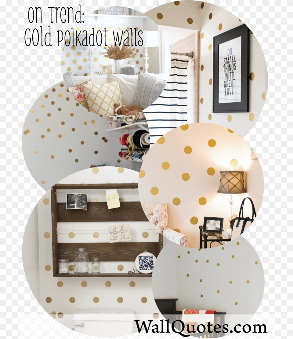 Gold Polka Dots Gold Polkadot Walls Small Bathroom Vinilos, Person, People, Home Decor, Pattern Free Transparent Png