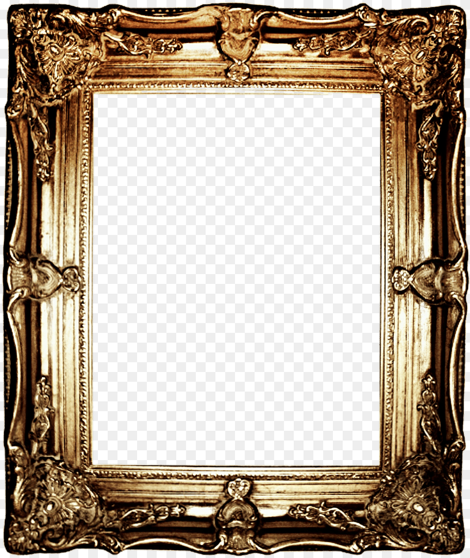 Gold Portrait Frame, Photography, Mirror Png Image