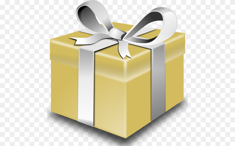Gold Present Present Clip Art, Gift, Mailbox, Box Free Png Download