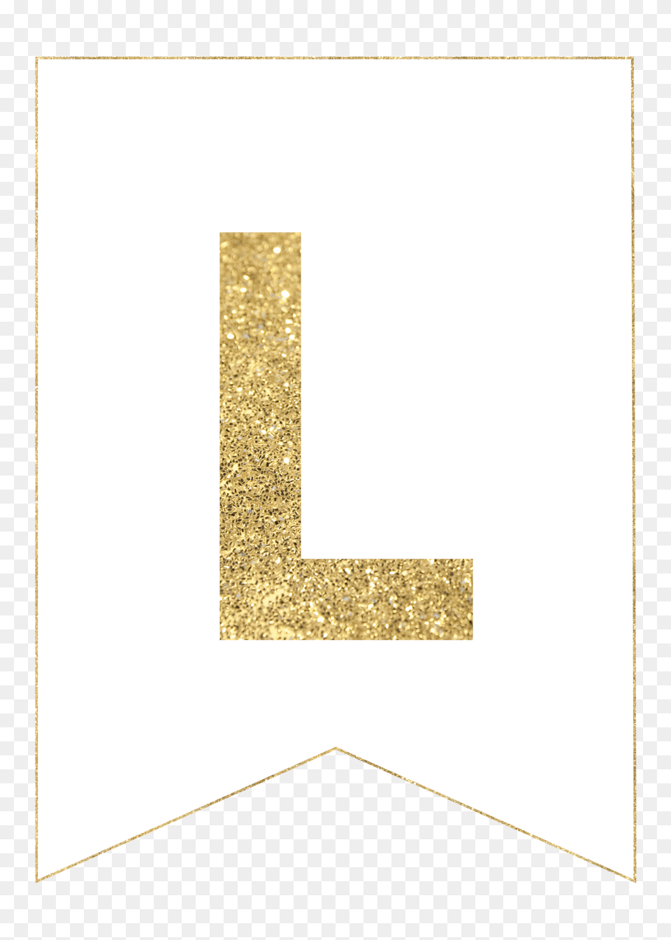 Gold Printable Banner Letters, Text Free Png