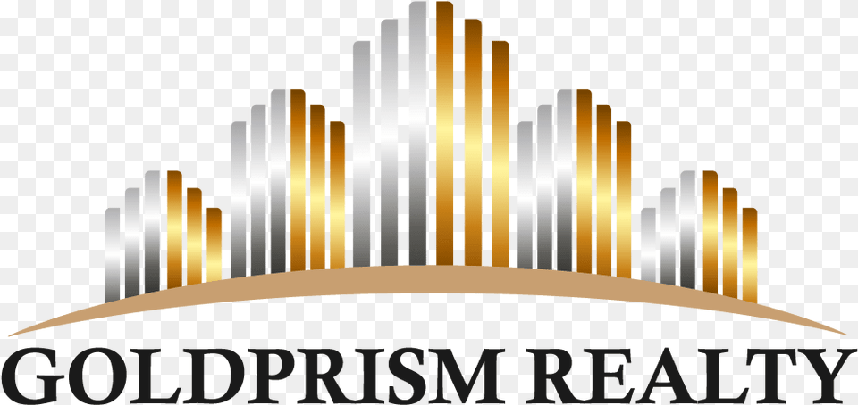Gold Prism Realty Real Estate Solutions Company Real Gold Logo Real Estate, Crib, Furniture, Infant Bed, Lighting Png