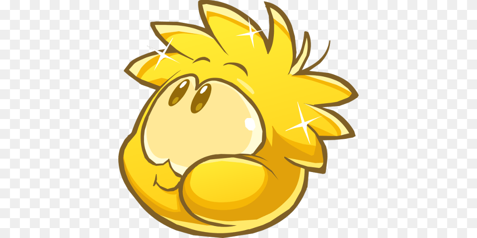 Gold Puffle Eating Club Penguin Puffles Gold, Baby, Person Free Png