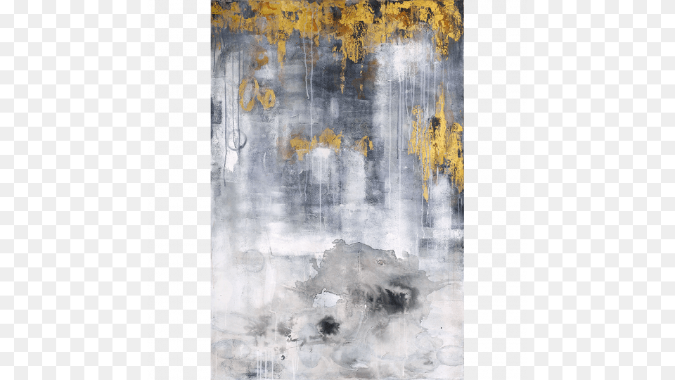 Gold Rain Wall Dcor Mercer41 Gold Rain Painting Print On Canvas, Art, Modern Art, Texture Free Png